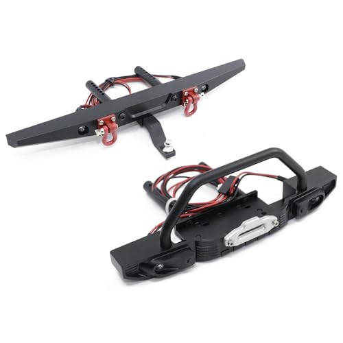 Metall Vorderen und Hinteren Stoßfänger for Licht for Traxxas TRX4 Axial SCX10 1/10 RC Crawler Auto Upgrade Teile(Set) von AFCAHEH