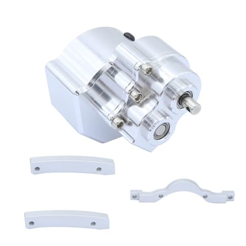 Präfixal Motor Getriebe Übertragung Transfer Fall for 1/10 Axial SCX10 & SCX10 II 90046 RC Crawler Auto(Gearbox Silver) von AFCAHEH