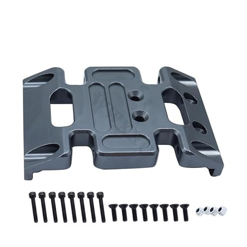 Präfixal Motor Getriebe Übertragung Transfer Fall for 1/10 Axial SCX10 & SCX10 II 90046 RC Crawler Auto(Skid Plate Black) von AFCAHEH