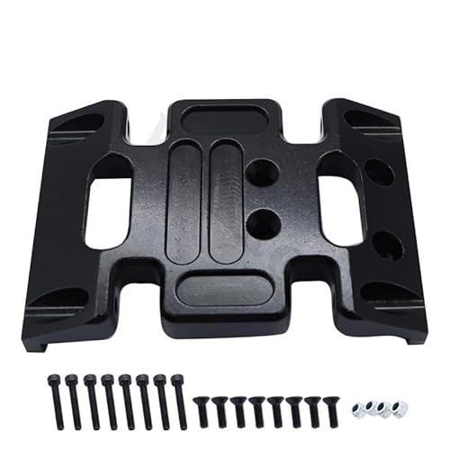 Präfixal Motor Getriebe Übertragung Transfer Fall for 1/10 Axial SCX10 & SCX10 II 90046 RC Crawler Auto(Skid Plate Gray) von AFCAHEH