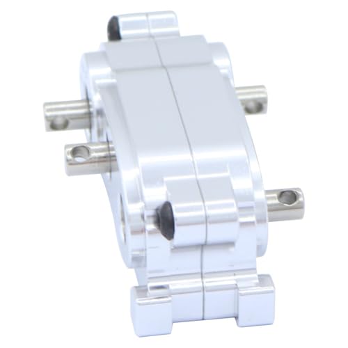 Präfixal Motor Getriebe Übertragung Transfer Fall for 1/10 Axial SCX10 & SCX10 II 90046 RC Crawler Auto(Transfer Case Silver) von AFCAHEH