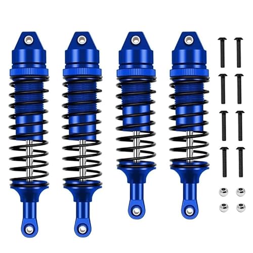 RC Auto Vollmetall-Stoßdämpfer vorne und hinten for Traxxas Slash 4X4 VXL 2WD Rustler Stampede Hoss 1/10 RC Auto-Upgrades Teile(Blauw) von AFCAHEH