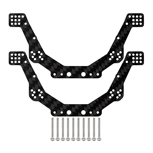 Schwarze Carbonfaser-Chassis-Seitenplatten for 1/24 RC Crawler Axial AX24 Upgrade von AFCAHEH