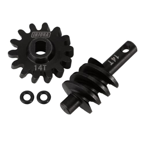 Stahl Overdrive Underdrive Wurm Differential Achse Getriebe 12T 13T 14T 16T for RC Crawler Auto Axial SCX24 Upgrade Teile(Overdrive 14T) von AFCAHEH
