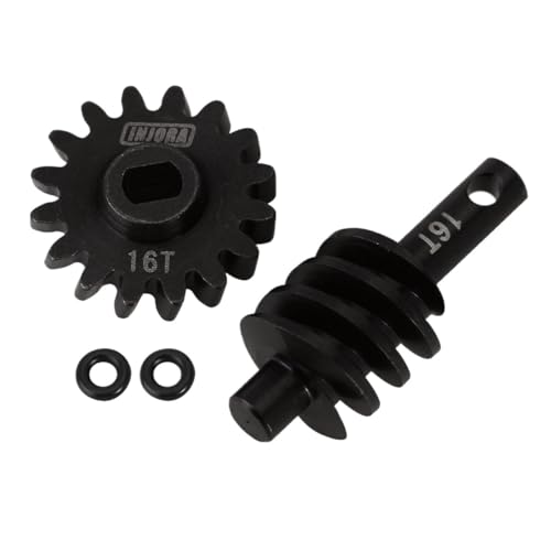 Stahl Overdrive Underdrive Wurm Differential Achse Getriebe 12T 13T 14T 16T for RC Crawler Auto Axial SCX24 Upgrade Teile(Stock Gears 16T) von AFCAHEH