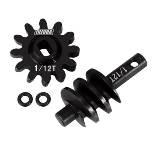 Stahl Overdrive Underdrive Wurm Differential Achse Getriebe 12T 13T 14T 16T for RC Crawler Auto Axial SCX24 Upgrade Teile(Underdrive 12T) von AFCAHEH