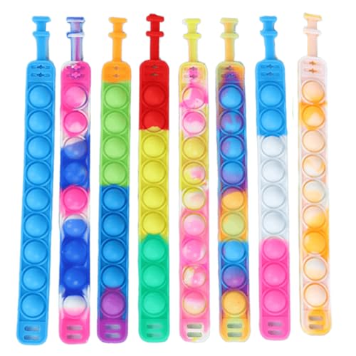 AFCJLTO 8 Stück Pop Armband, Pop Push It, Pop Bubble Fidget Armband Spielzeug, Armband Kinder Set, Fidget Toys Set, Geschenke für Kinder Jungen Mädchen Stressabbau & Anti-Angst AFCJLTO 8 Stück Pop Armband, Pop Push It, Pop Bubble Fidget Armband Spielzeug, Armband Kinder Set, Fidget Toys Set, Geschenke für Kinder Jungen Mädchen Stressabbau & Anti-Angst von AFCJLTO