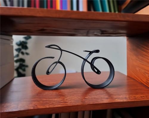 AFGQIANG Minimalistic Bicycle Sculpture Wire Framed Style | Bike Silhouette | Artistry in Wire | Gift for a Cyclist | Home Decoration | Side Table Statue Decor | Bicycle Art Wall Decor (2Pcs) von AFGQIANG