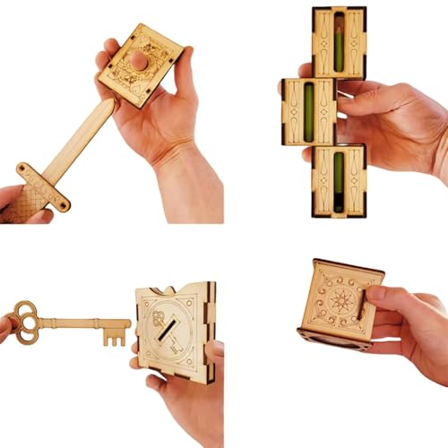 Handgefertigtes Zauberset aus Holz, 2025 neue magische Bleistiftbox, Wort durch Finger Zaubertrick, Schlüssel durch Münzzauber, Schwert durch Finger Zaubertrick, DIY Zauberset Handgefertigtes Zauberset aus Holz, 2025 neue magische Bleistiftbox, Wort durch Finger Zaubertrick, Schlüssel durch Münzzauber, Schwert durch Finger Zaubertrick, DIY Zauberset von AFGQIANG