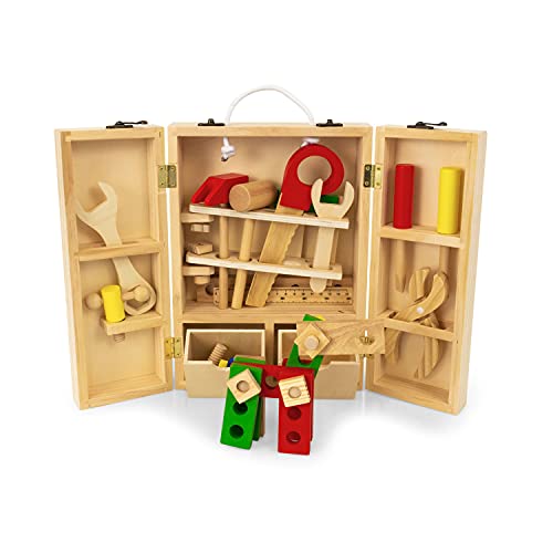 AFH Webshop Werkzeugkasten Holz Kinderwerkzeugkasten Kinderspielzeug Bauarbeiter Holzspielzeug Spielzeug AFH Webshop Werkzeugkasten Holz Kinderwerkzeugkasten Kinderspielzeug Bauarbeiter Holzspielzeug Spielzeug von AFH Webshop
