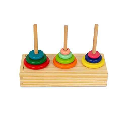 AFH Stapelturm | Größenauswahl | mit Ringen | Motorikspielzeug | Spielzeug | Stapelspiel (groß) von AFH Webshop