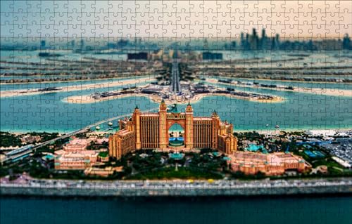 100-teiliges Puzzle für Erwachsene, Puzzles für Erwachsene, 100-teiliges Puzzle, Lernspiel, Strand, Dubai, Atlantis The Palm, Palm Jumeirah, 45,5 x 35,5 cm von AFHMZ