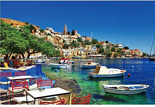 100-teiliges Puzzle für Erwachsene und Kinder – Symi, griechische Insel, 100 Teile – Lernpuzzlespiel für Geburtstag/Erntedankfest/Kinder, 45,5 x 35,5 cm 100-teiliges Puzzle für Erwachsene und Kinder – Symi, griechische Insel, 100 Teile – Lernpuzzlespiel für Geburtstag/Erntedankfest/Kinder, 45,5 x 35,5 cm von AFHMZ