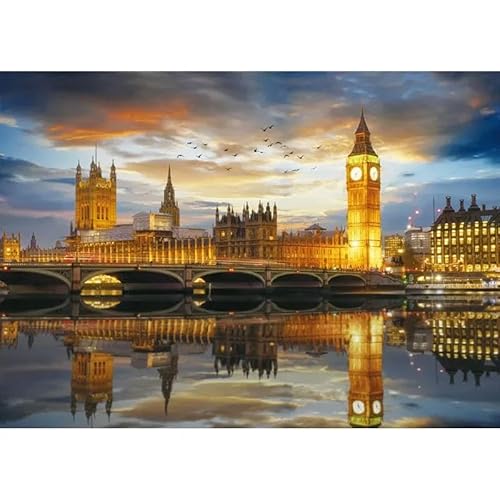 1000 Teile Puzzle für Erwachsene, Puzzle „London Night“, Serie berühmter Gemälde, Lernen, Bildung, Basteln, Spielzeug, Geschenke, 38 x 26 cm von AFHMZ