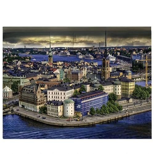 1000 Teile Puzzle für Erwachsene, Stockholm, Schweden, wunderschöne Landschaftsgemälde, stressreduzierendes Spielzeug, Geschenke, 38 x 26 cm 1000 Teile Puzzle für Erwachsene, Stockholm, Schweden, wunderschöne Landschaftsgemälde, stressreduzierendes Spielzeug, Geschenke, 38 x 26 cm von AFHMZ