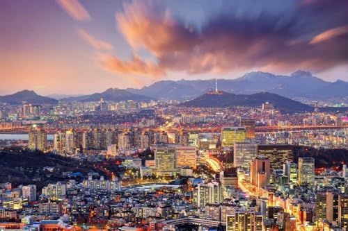 1000 Teile Seoul Korea Puzzle für Erwachsene Große Puzzles für Erwachsene 70x50CM von AFHMZ