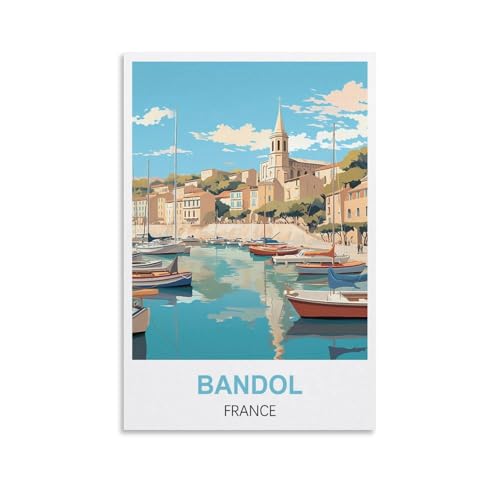 1000-teilige Puzzles, Bandol, Frankreich-Poster, Puzzles 1000 Teile für Erwachsene, Malpuzzle 1000 Teile, anspruchsvolle DIY-Puzzles für Erwachsene, 70 x 50 cm von AFHMZ