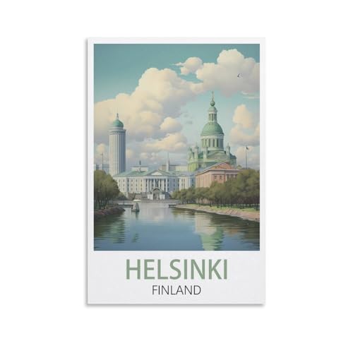 1000-teilige Puzzles, Helsinki-Poster-Puzzles 1000 Teile für Erwachsene, Malpuzzle 1000 Teile, anspruchsvolle DIY-Puzzles für Erwachsene, 52 x 38 cm von AFHMZ