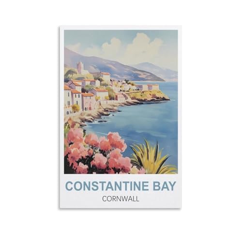 1000-teilige Puzzles, Poster von Constantine Bay, Cornwall, Puzzle-Sets für anspruchsvolle Puzzlespiele und Familienspiele, 70 x 50 cm von AFHMZ