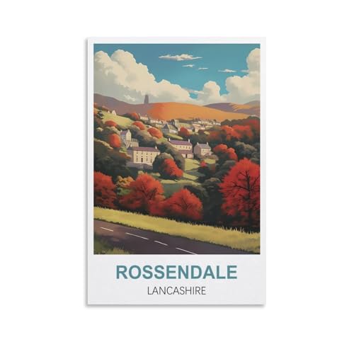 1000-teilige Puzzles, Rossendale Lancashire Poster Puzzles 1000 Teile für Erwachsene Malpuzzle 1000 Teile DIY Anspruchsvolle Puzzles für Erwachsene 52x38CM von AFHMZ