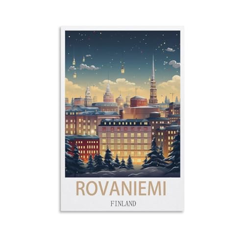 1000-teilige Puzzles, Vintage-Rovaniemi-Poster, Puzzles 1000 Teile für Erwachsene, Malpuzzle 1000 Teile, anspruchsvolle DIY-Puzzles für Erwachsene, 70 x 50 cm 1000-teilige Puzzles, Vintage-Rovaniemi-Poster, Puzzles 1000 Teile für Erwachsene, Malpuzzle 1000 Teile, anspruchsvolle DIY-Puzzles für Erwachsene, 70 x 50 cm von AFHMZ