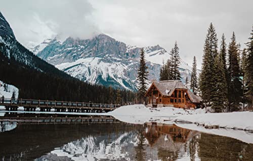 1000-teiliges 3D-Puzzle, natürliche Landschaft, Wald, Kanada, Brücke, See, Schnee, Nebel, bewölkt, 70 x 50 cm 1000-teiliges 3D-Puzzle, natürliche Landschaft, Wald, Kanada, Brücke, See, Schnee, Nebel, bewölkt, 70 x 50 cm von AFHMZ