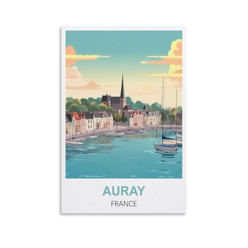 1000-teiliges Puzzle, Auray, Frankreich-Poster für Kinder und Erwachsene, personalisiertes Puzzle-Spiel zum Zusammenbauen, 70 x 50 cm von AFHMZ