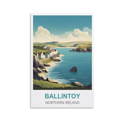 1000-teiliges Puzzle, Ballintoy Nordirland-Puzzle, 1000-teiliges Holzpuzzle, Lernspielzeug für Erwachsene und Kinder, Familien-Dekompressionsspiel, 38 x 26 cm von AFHMZ