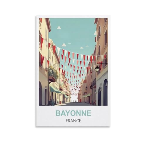 1000-teiliges Puzzle, Bayonne, Frankreich, Poster-Puzzle, 1000-teiliges Holzpuzzle, Lernspielzeug für Erwachsene und Kinder, Familien-Dekompressionsspiel, 38 x 26 cm von AFHMZ