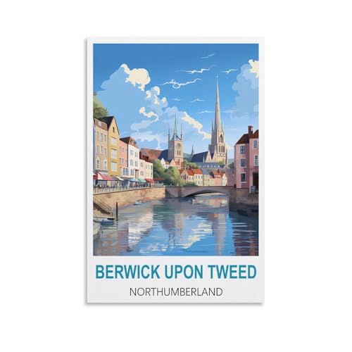 1000-teiliges Puzzle, Berwick Upon Tweed Northumberland Posters Puzzle 1000 Teile Papierpuzzle Lernspielzeug für Erwachsene und Kinder Familien-Dekompressionsspiel 38 x 26 cm von AFHMZ