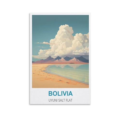 1000-teiliges Puzzle, Bolivien, Uyuni-Salzwüste, Poster, Puzzle, 1000 Teile, Papierpuzzle, Lernspielzeug für Erwachsene und Kinder, Familien-Dekompressionsspiel, 52 x 38 cm von AFHMZ