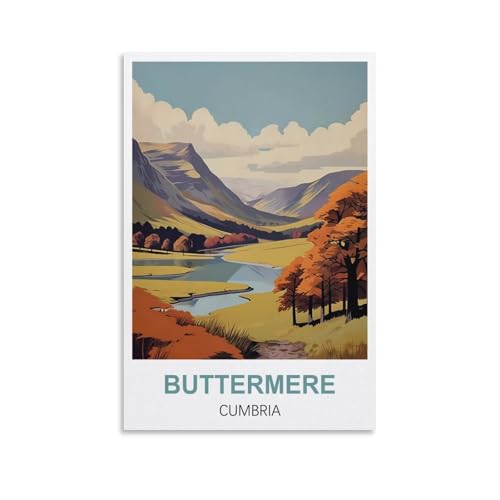 1000-teiliges Puzzle, Buttermere Cumbria Puzzle, 1000 Teile Papierpuzzle, Lernspielzeug für Erwachsene und Kinder, Familien-Dekompressionsspiel, 70 x 50 cm von AFHMZ