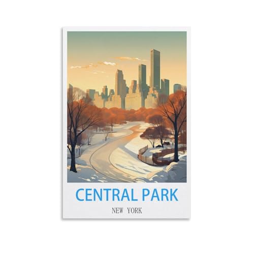 1000-teiliges Puzzle, Central Park New York Poster Puzzle 1000 Teile Papierpuzzle Lernspielzeug für Erwachsene und Kinder Familien-Dekompressionsspiel 70 x 50 cm von AFHMZ