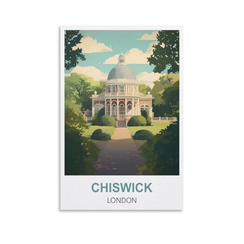 1000-teiliges Puzzle, Chiswick London Posters Puzzle 1000-teiliges Holzpuzzle Lernspielzeug für Erwachsene und Kinder, Familien-Dekompressionsspiel, 38 x 26 cm von AFHMZ