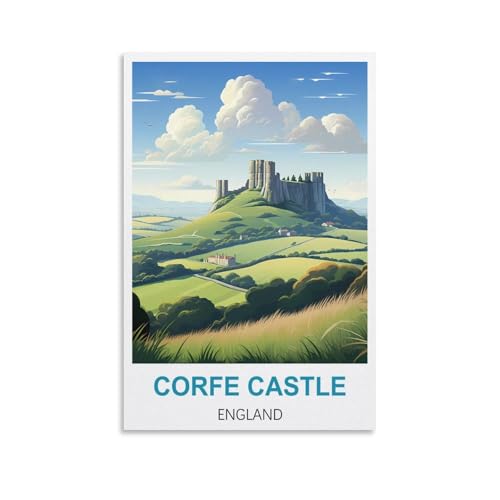 1000-teiliges Puzzle, Corfe Castle, England-Poster für Erwachsene, Lernspiel, Herausforderungsspielzeug, 1000-teiliges Puzzle für Erwachsene und Kinder, 70 x 50 cm 1000-teiliges Puzzle, Corfe Castle, England-Poster für Erwachsene, Lernspiel, Herausforderungsspielzeug, 1000-teiliges Puzzle für Erwachsene und Kinder, 70 x 50 cm von AFHMZ