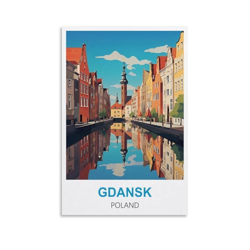 1000-teiliges Puzzle, Danzig, Polen, Poster-Puzzle, 1000-teiliges Holzpuzzle, Lernspielzeug für Erwachsene und Kinder, Familien-Dekompressionsspiel, 70 x 50 cm von AFHMZ
