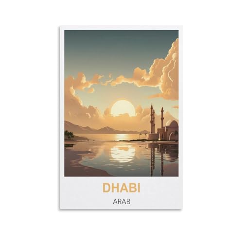 1000-teiliges Puzzle, Dubai Arab Posters Puzzle 1000-teiliges Holzpuzzle Lernspielzeug für Erwachsene und Kinder, Familien-Dekompressionsspiel, 52 x 38 cm von AFHMZ