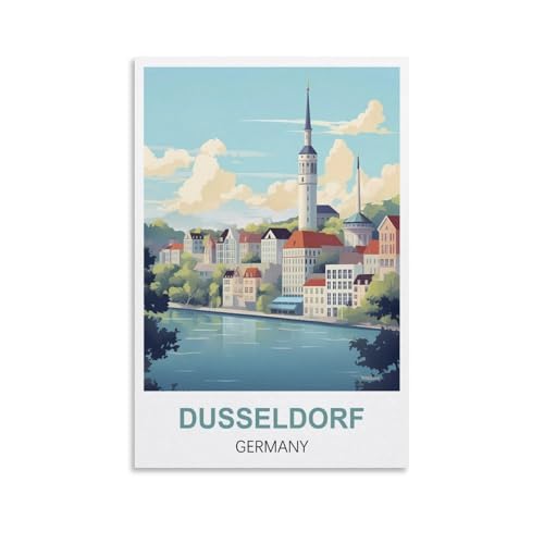 1000-teiliges Puzzle, Düsseldorf, Deutschland, für Erwachsene, Lernspiel, Herausforderungsspielzeug, 1000-teiliges Puzzle für Erwachsene und Kinder, 52 x 38 cm von AFHMZ