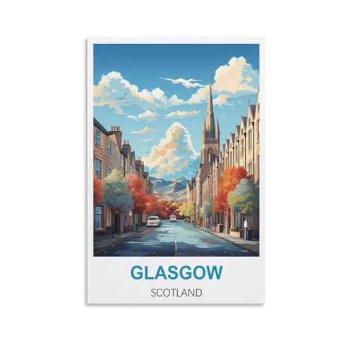 1000-teiliges Puzzle, Glasgow, Schottland-Poster für Kinder und Erwachsene, personalisiertes Puzzle-Spiel zum Zusammenbauen, 70 x 50 cm von AFHMZ