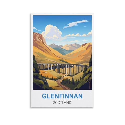 1000-teiliges Puzzle, Glenfinnan, Schottland für Kinder und Erwachsene, personalisiertes Puzzle-Spiel zum Zusammenbauen, 70 x 50 cm von AFHMZ