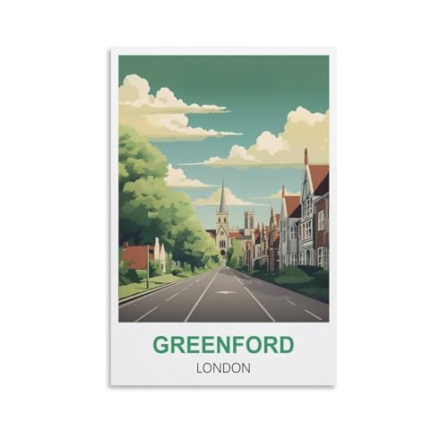 1000-teiliges Puzzle, Greenford London für Kinder und Erwachsene, personalisiertes Puzzle-Spiel zum Zusammensetzen, 70 x 50 cm von AFHMZ