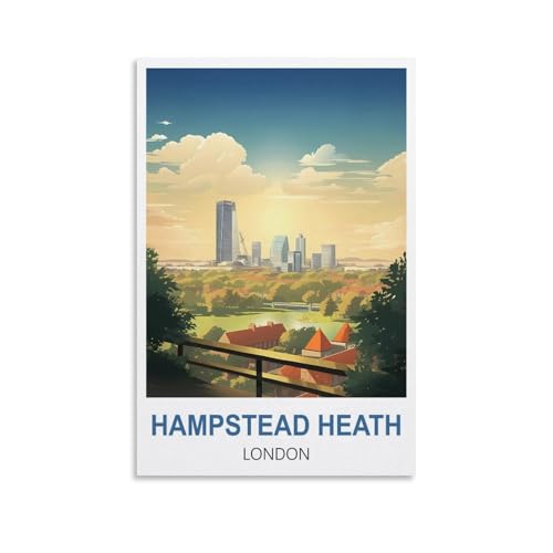 1000-teiliges Puzzle, Hampstead Heath London Puzzle, 1000-teiliges Holzpuzzle, Lernspielzeug für Erwachsene und Kinder, Familien-Dekompressionsspiel, 52 x 38 cm von AFHMZ