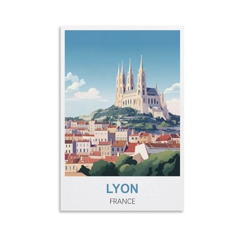 1000-teiliges Puzzle, Lyon, Frankreich-Poster für Erwachsene, Lernspiel, Herausforderungsspielzeug, 1000-teiliges Puzzle für Erwachsene und Kinder, 38 x 26 cm von AFHMZ