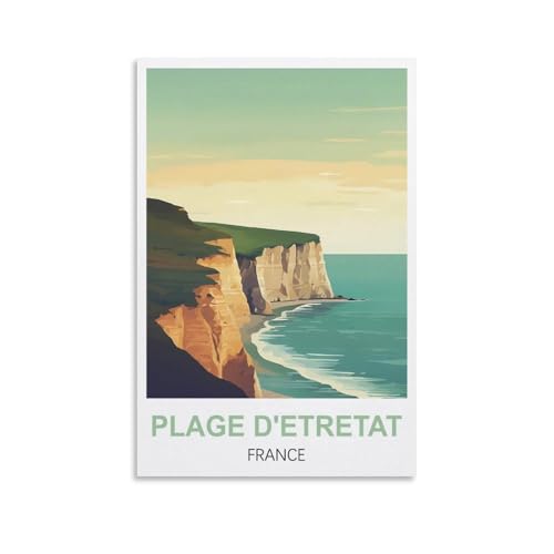 1000-teiliges Puzzle, Plage D'Etretat, Frankreich, Puzzle, 1000-teiliges Holzpuzzle, Lernspielzeug für Erwachsene und Kinder, Familien-Dekompressionsspiel, 38 x 26 cm von AFHMZ
