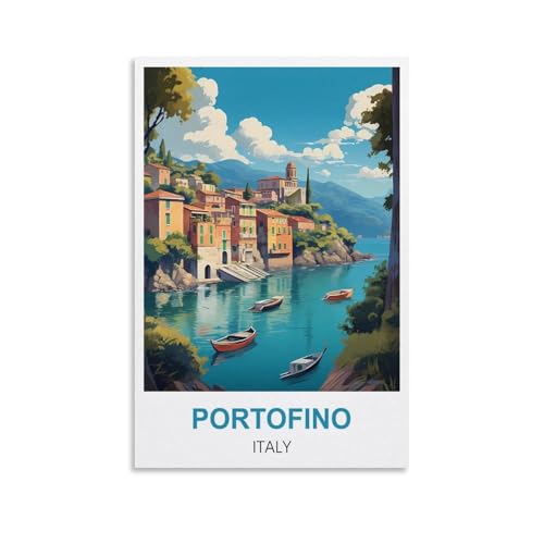 1000-teiliges Puzzle, Portofino, Italien, 1000-teiliges Puzzle für Erwachsene – anspruchsvolles Denksport-Puzzle für Erwachsene, 70 x 50 cm von AFHMZ