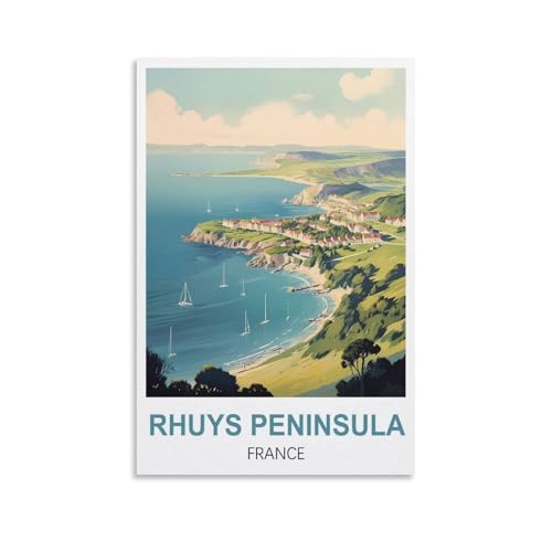 1000-teiliges Puzzle, Poster der Halbinsel Rhuys, Frankreich, für Erwachsene, Lernspiel, Herausforderungsspielzeug, 1000-teiliges Puzzle für Erwachsene und Kinder, 38 x 26 cm von AFHMZ