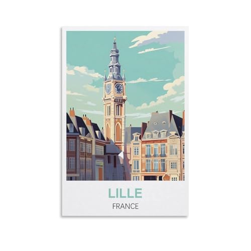 1000-teiliges Puzzle, Poster von Lille, Frankreich, Puzzle, 1000 Teile, Papierpuzzle, Lernspielzeug für Erwachsene und Kinder, Familien-Dekompressionsspiel, 38 x 26 cm von AFHMZ