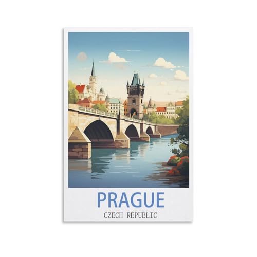 1000-teiliges Puzzle, Prag, Tschechische Republik, Poster-Puzzle, 1000-teiliges Holzpuzzle, Lernspielzeug für Erwachsene und Kinder, Familien-Dekompressionsspiel, 70 x 50 cm von AFHMZ