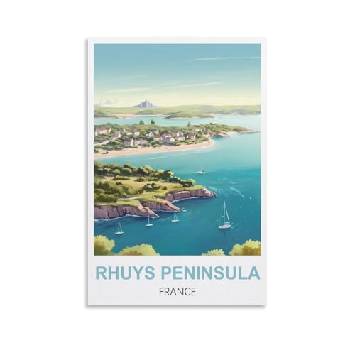 1000-teiliges Puzzle, Rhuys Peninsula France Poster Puzzle 1000-teiliges Holzpuzzle Lernspielzeug für Erwachsene und Kinder, Familien-Dekompressionsspiel, 52 x 38 cm von AFHMZ