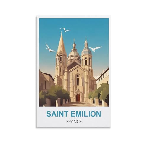 1000-teiliges Puzzle, Saint Emilion, Frankreich, Poster-Puzzle, 1000 Teile, Papierpuzzle, Lernspielzeug für Erwachsene und Kinder, Familien-Dekompressionsspiel, 70 x 50 cm von AFHMZ